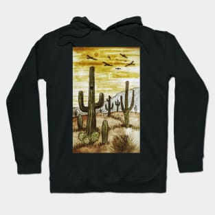 Vultures circling overhead at sundown Hoodie